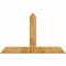 Ekena Millwork Portland Rough Sawn Timber Gable Bracket, Western Red Cedar, 60"W x 38"H x 4"D x 6"F, 15/12 Pitch GBW060X38X0406POR00RWR - alternate 1
